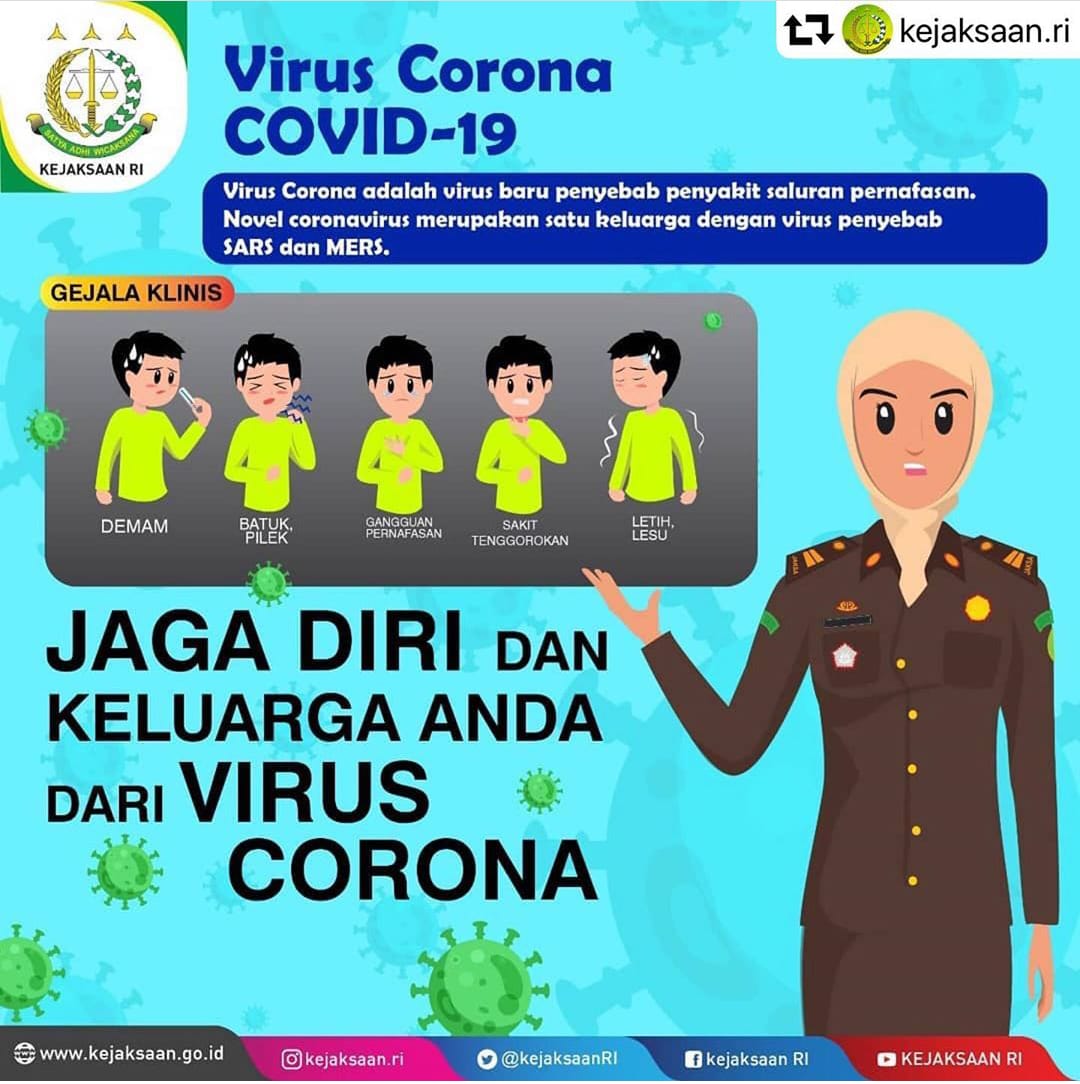 SOBAT ADHYAKSA, MENGINGATKAN KEMBALI UNTUK SELALU JAGA KESEHATAN DAN SEBISA MUNGKIN DI RUMAH SAJA UNTUK MENGHINDARI PENYEBARAN COVID-19, JAGA DIRI DAN KELUARGA DARI VIRUS CORONA.