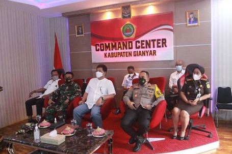 Bersama Forkopimda Hadiri Rapat Koordinasi Implementasi PPKM Darurat di Jawa Timur dan Bali